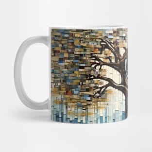 Tree Landscape Art Decor Paint Mosaic Mug